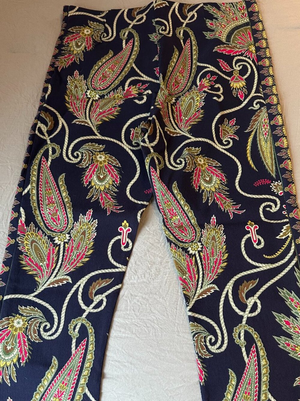Gretchen Scott Navy Paisley Pants
